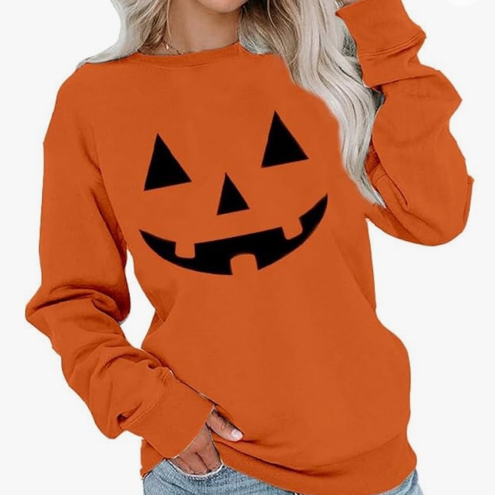 ROSHOP Pumpkin Roundneck Pullover/Sweatshirt- size XXL